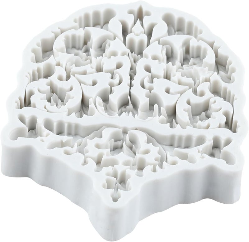 TAOXIBEI Vintage Curlicues Relief Lace Polymer Clay Mold Baroque Scroll Lace Silicone Molds for DIY Crafts Epoxy Resin Casting Air Dry Polymer Clay Plaster Jewelry Making - Image 5